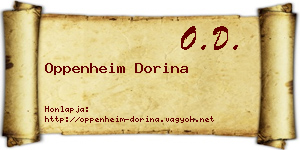 Oppenheim Dorina névjegykártya